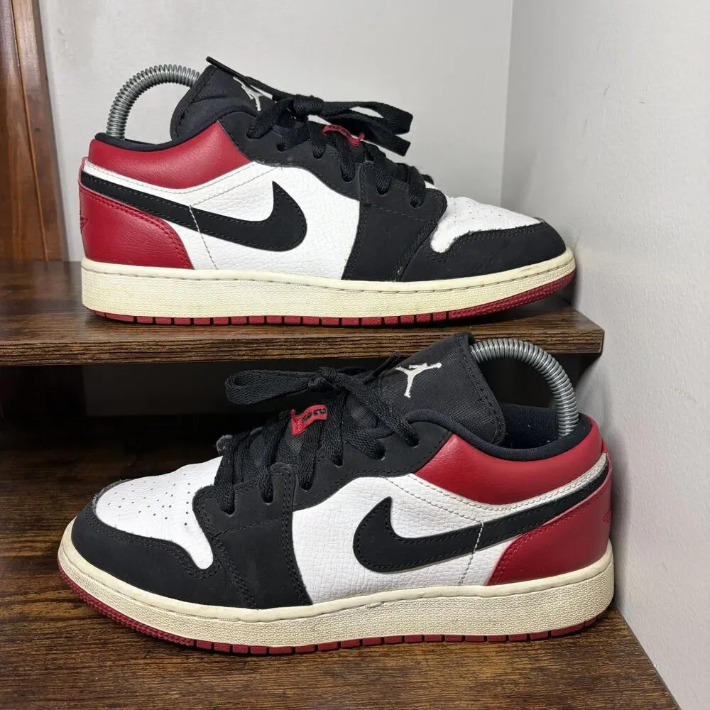 Size 6Y - Air Jordan 1 Low Black Toe 2019 GS Red White Black 553560-116
